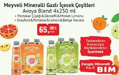AVOYA BLEND MEYVELİ MİNERALLİ GAZLI İÇECEK ÇEŞİTLERİ 4X250 ML